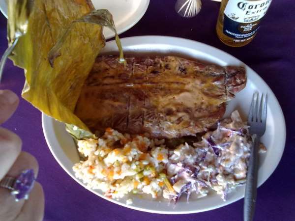 Atun en hojas de pl�tano (r�get tun i banan blade)