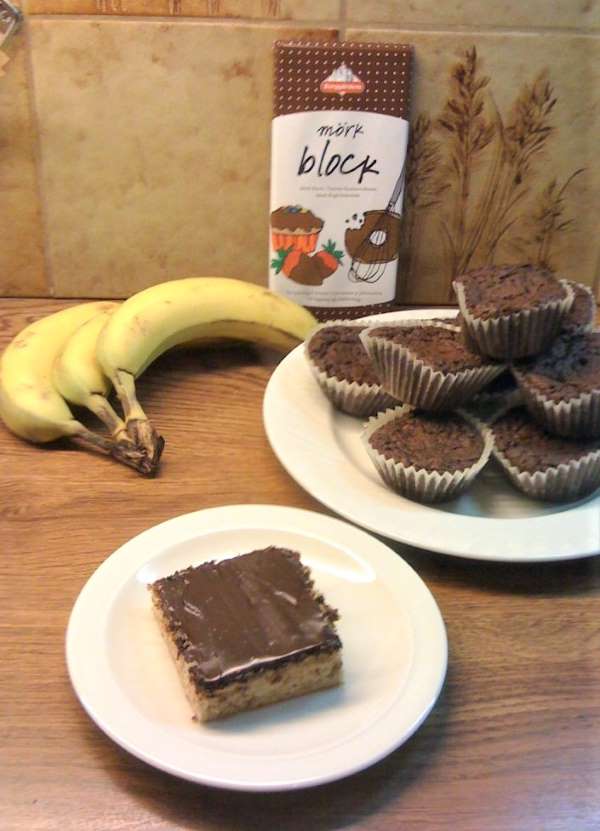 Banankage m/chokolade og n�dder