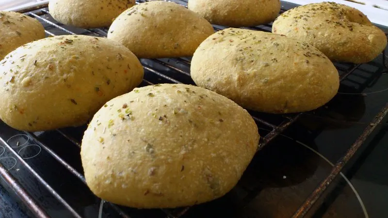 Fulkornsdurum Burgerboller med krydderurter - stort