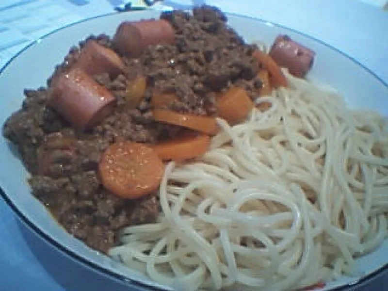 Kødsovs med Spaghetti - stort