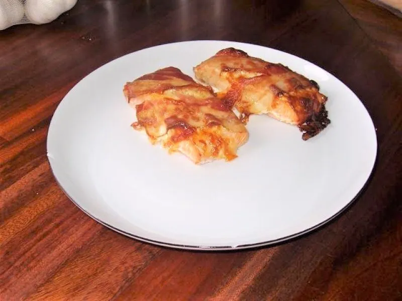 Laksebøffer med bacon & ost - stort