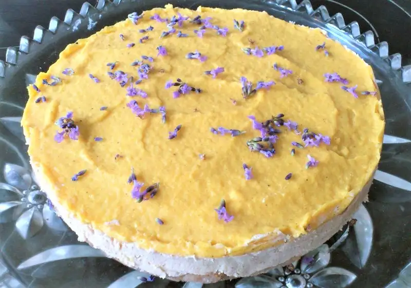 Mango lavendel rawfood kage