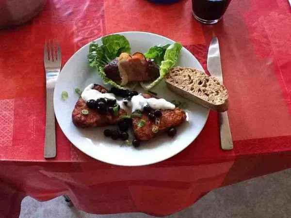 Springbukkebøf med gorgonzolasauce
