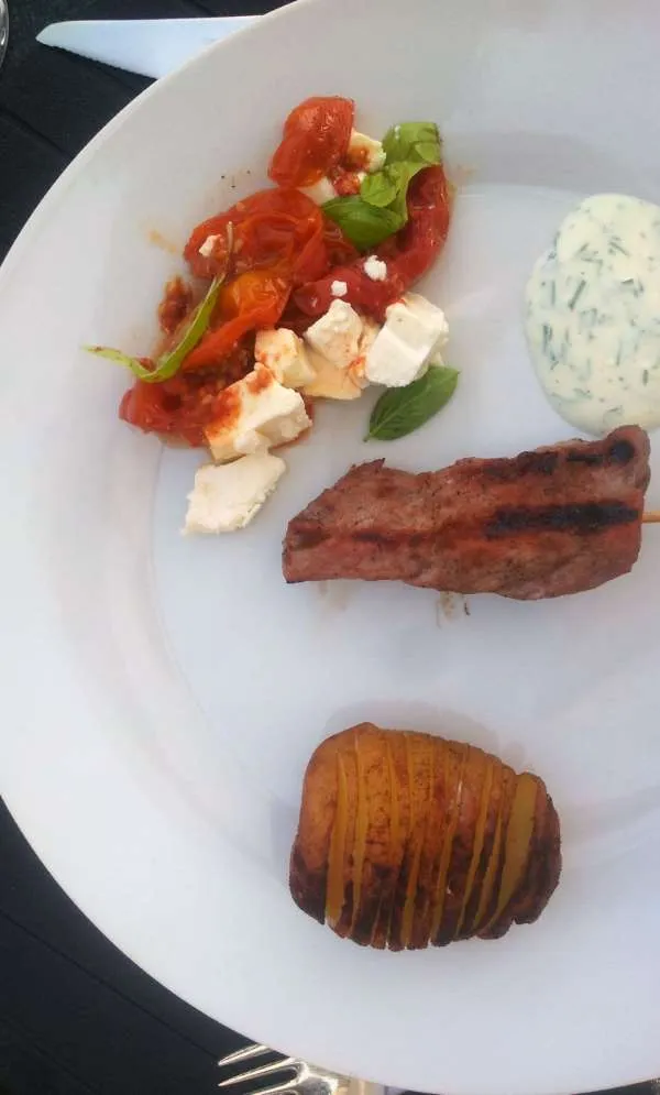 Grillet svinemørbradspyd