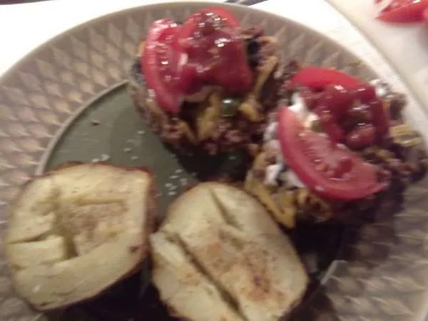 Bagekartoffel med tacofyld