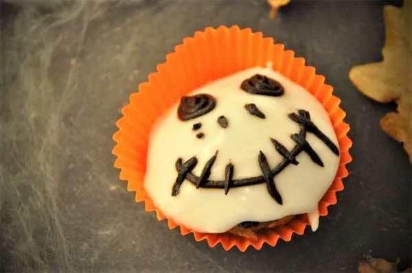 Halloween skelet muffins 
