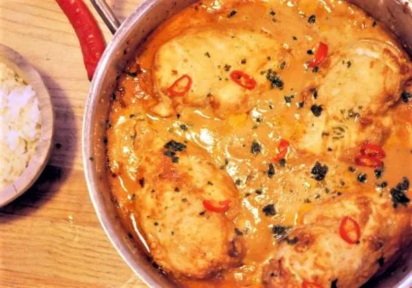 Kylling satay stegt i ovn