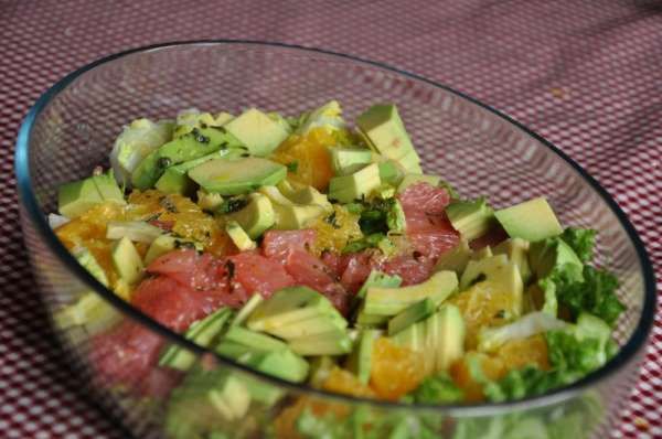 Salat m. grape/avocado