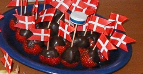 Jordbær m. hvid chokolade & champagne