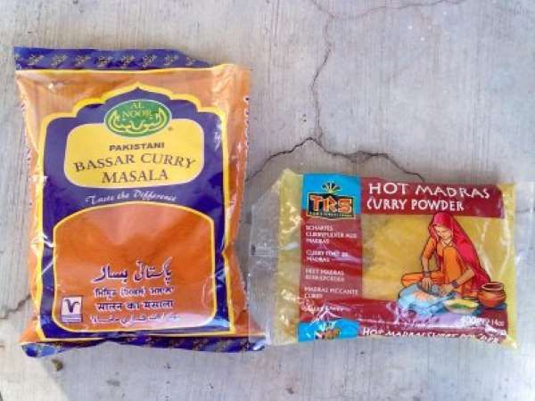 Bassar curry masala.
Hot madras curry powder