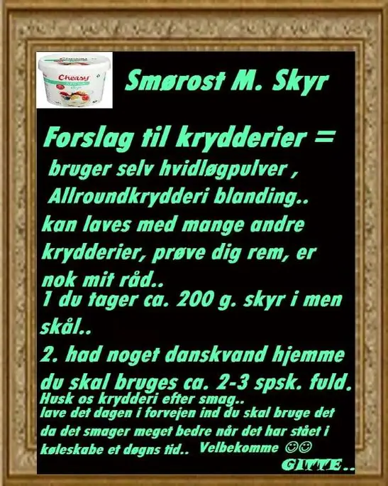 SMØR OST M. SKYR 