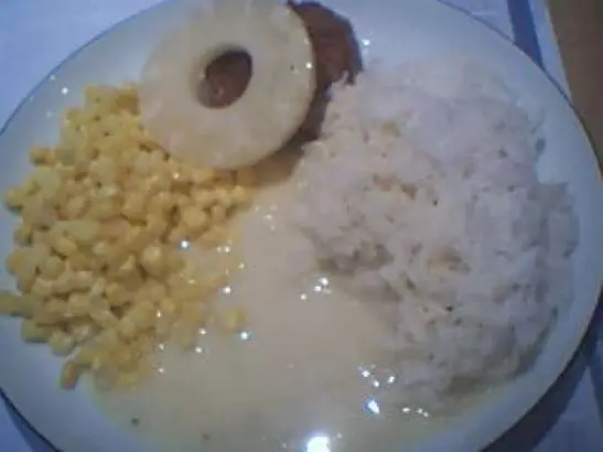 Krebinetter med Ananas & ris,Karrysovs, Majs