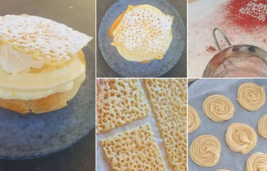 Fastelavnsboller med citronfromage og sprødt mandellåg
