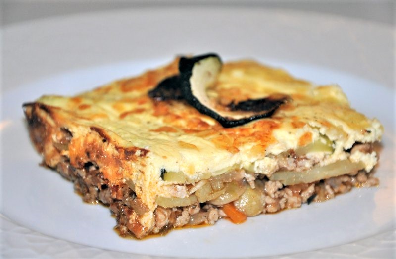 Moussaka med squash og græskyoghurt - stort