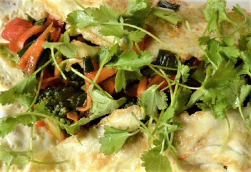 Thai omelet (Kai djieow) - stort