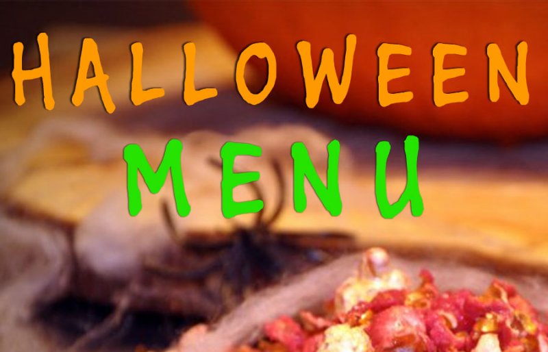 Halloween menu - stort