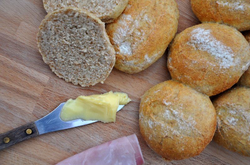 Italienske fuldkornsboller med durum - stort
