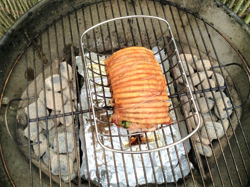 Flæskesteg på Grill A'la Porchetta m. Sprød svær - stort