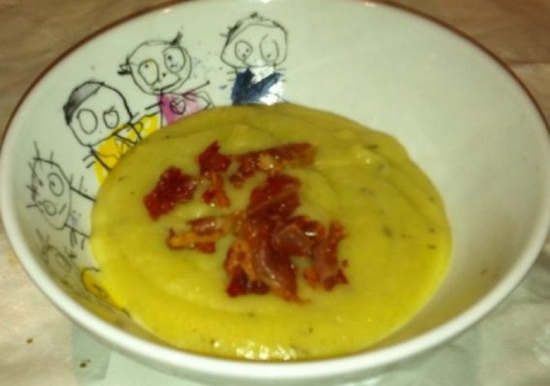 Kartoffelsuppe med parmaskinke - stort