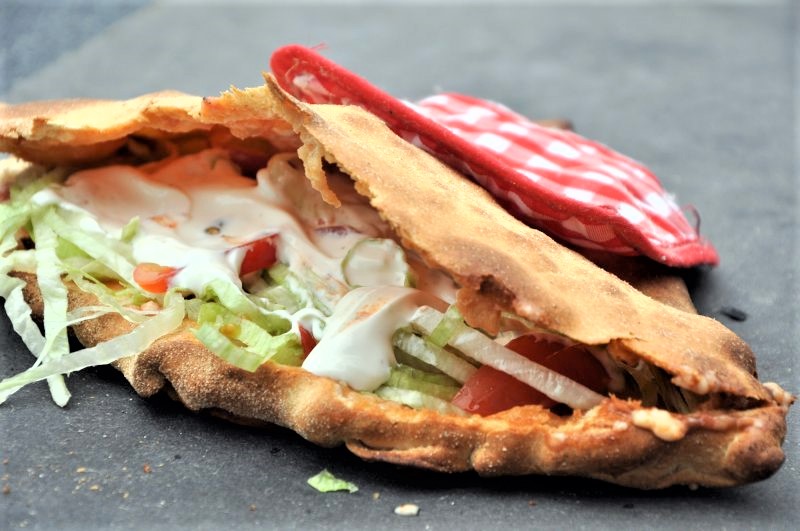 Fantastisk hjemmelavet Pizza sandwich - stort
