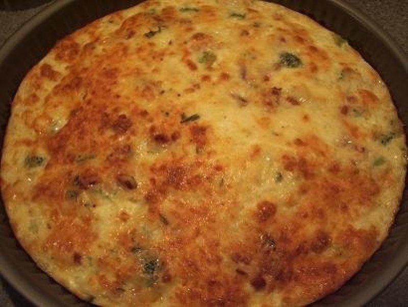 Broccoli/bacon tærte - stort