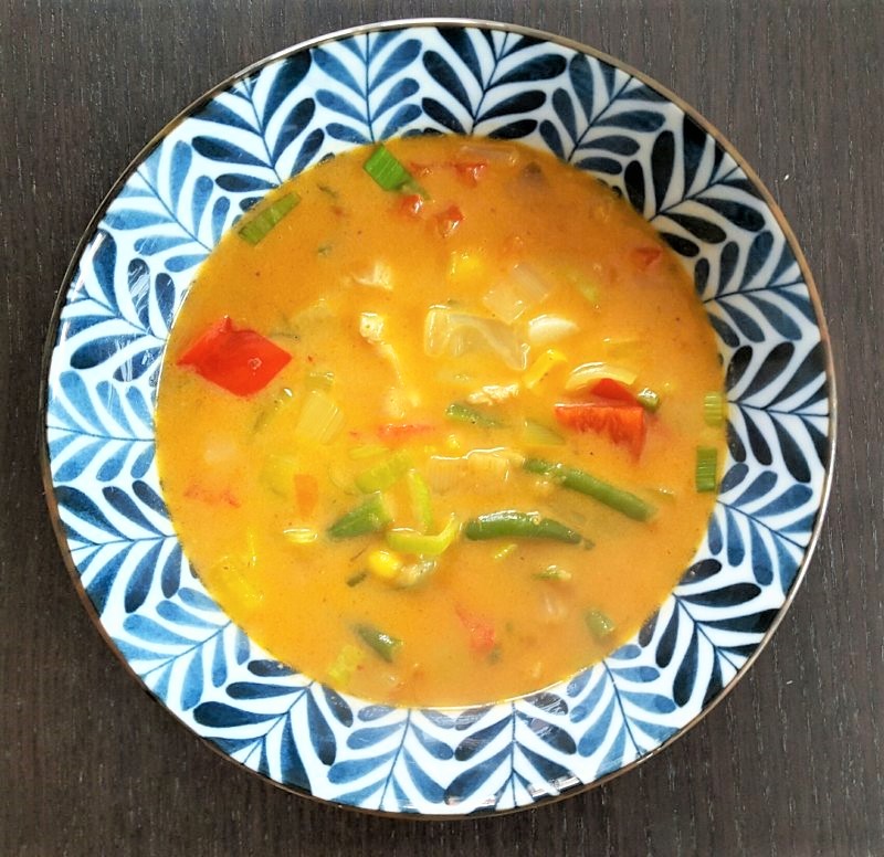 Spicy rød karrysuppe - stort
