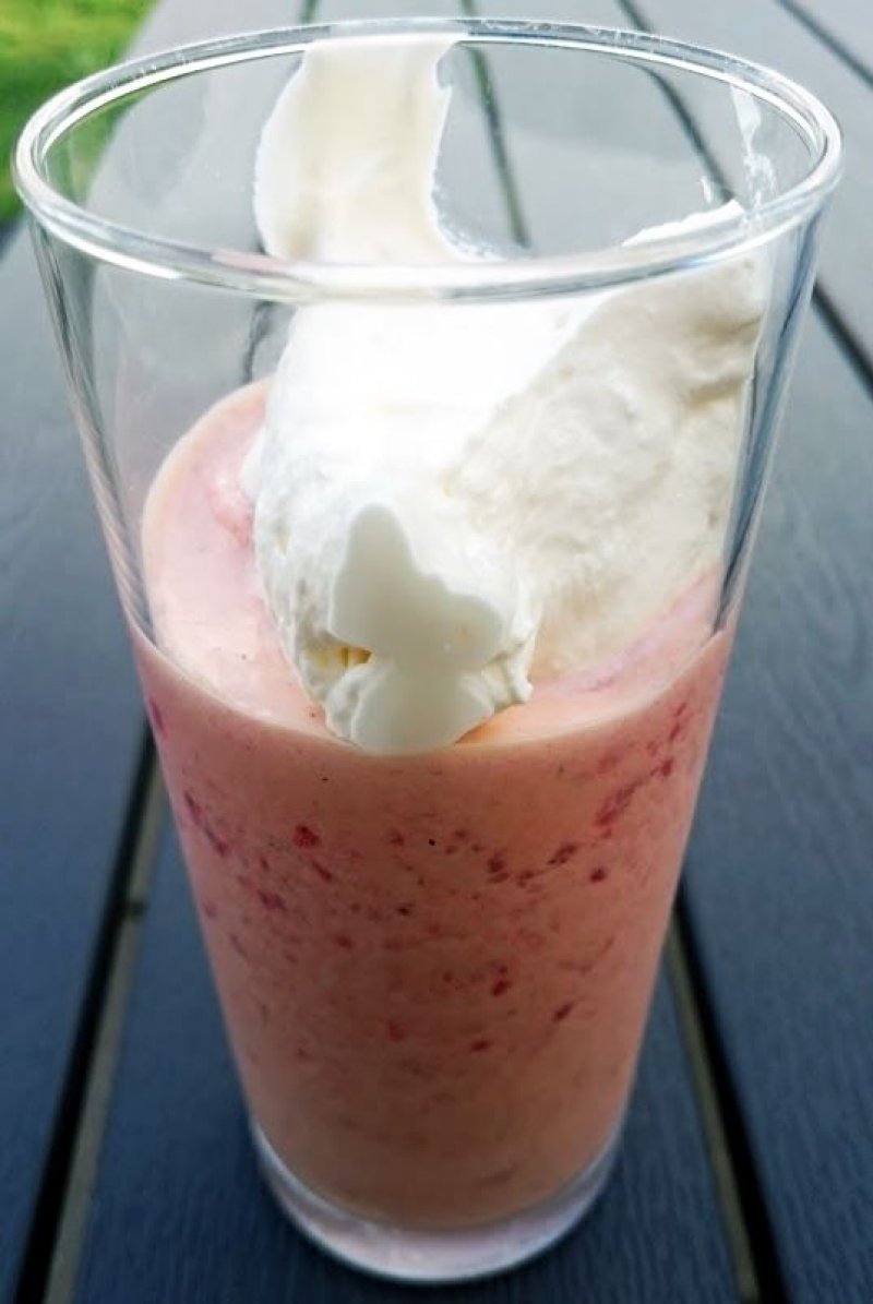 Jordbær milkshake deluxe - stort