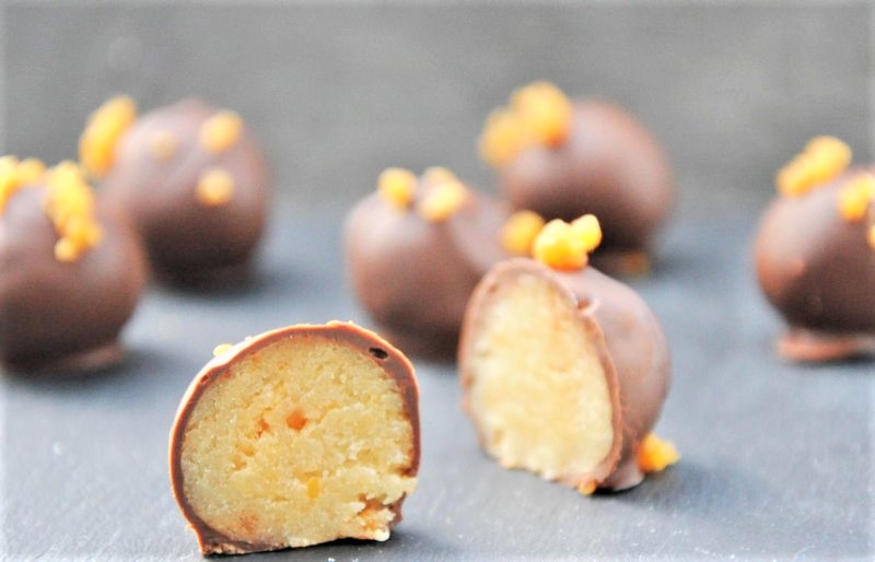Marcipan med karamel og chokolade - stort