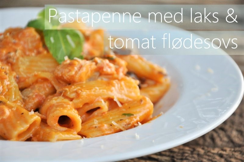Pastapenne med laks og tomat flødesovs - stort