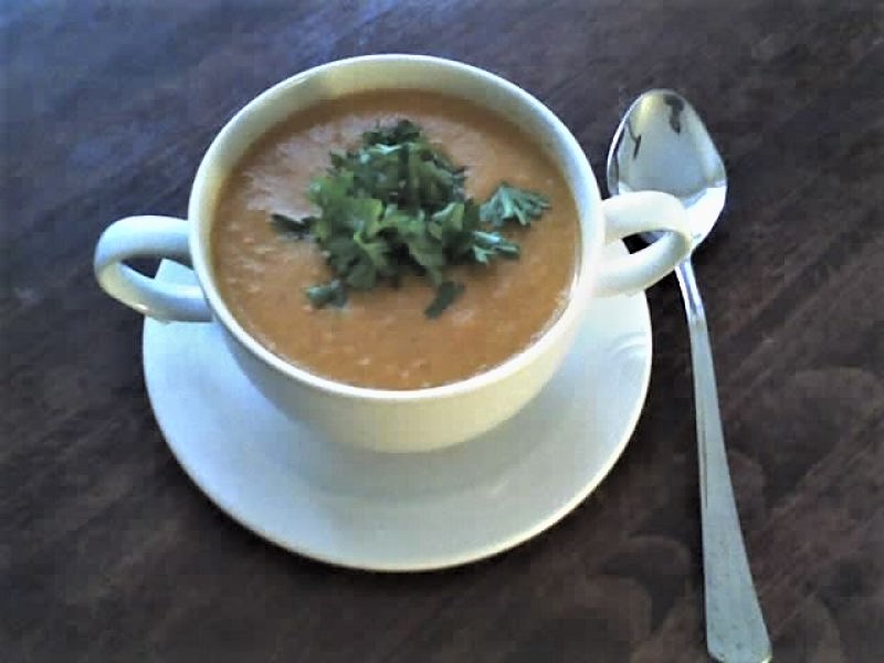 Mexikansk majs- og tomatsuppe - stort