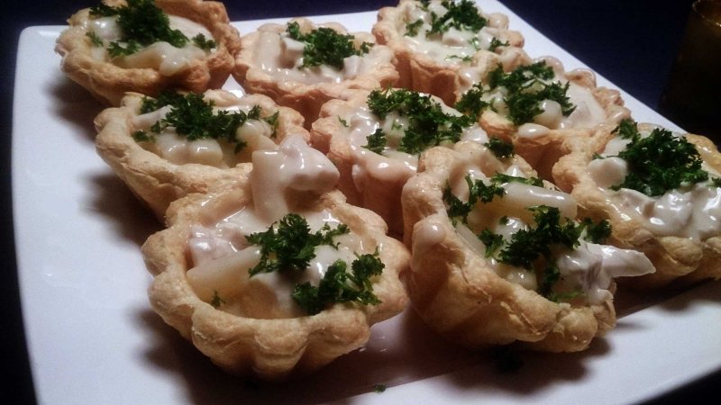 Tarteletter Med kylling. - stort