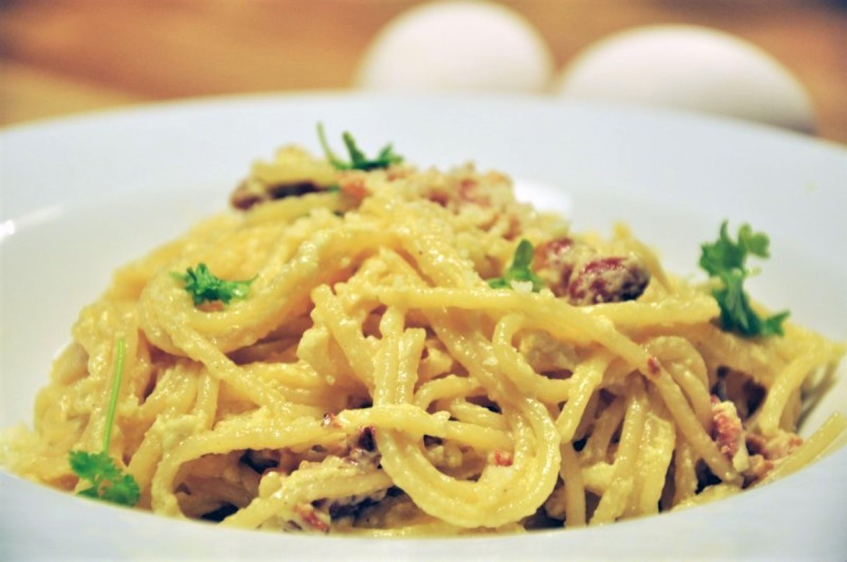 Spaghetti carbonara - stort