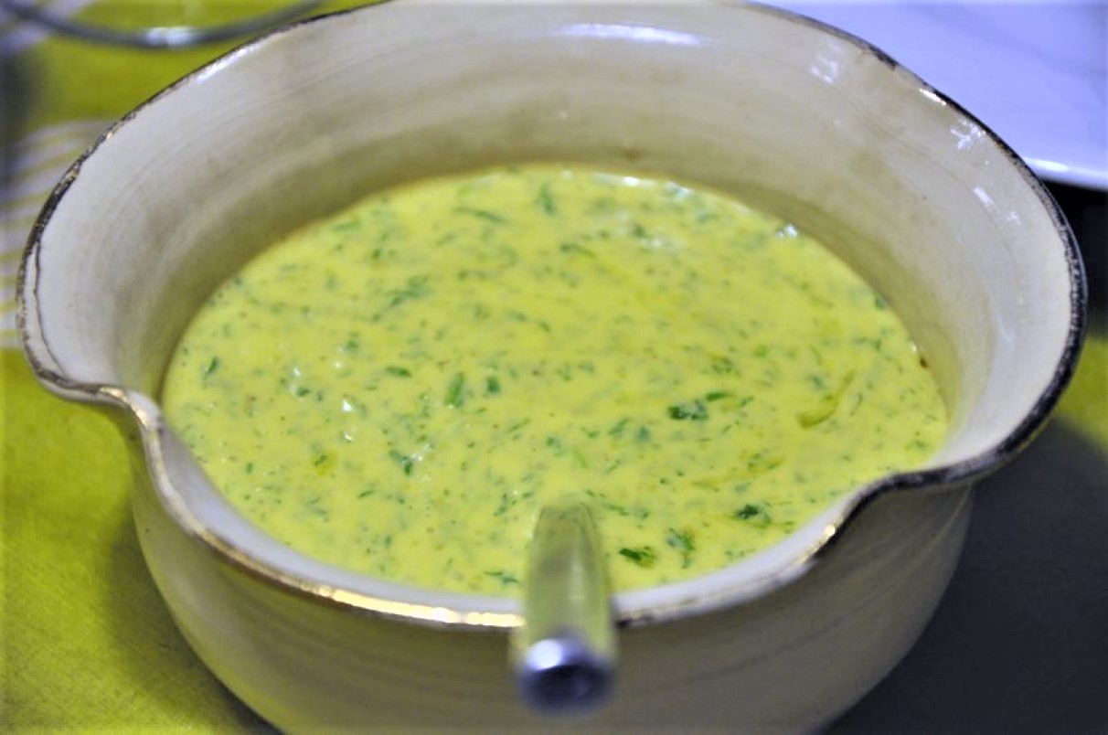 Aioli-hvidløgsdressing - stort