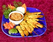 Thailandske satay spyd - stort