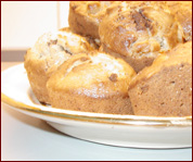 Banan chokolade muffins - stort