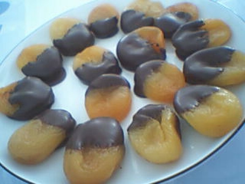 Abrikoser med Chokolade - stort