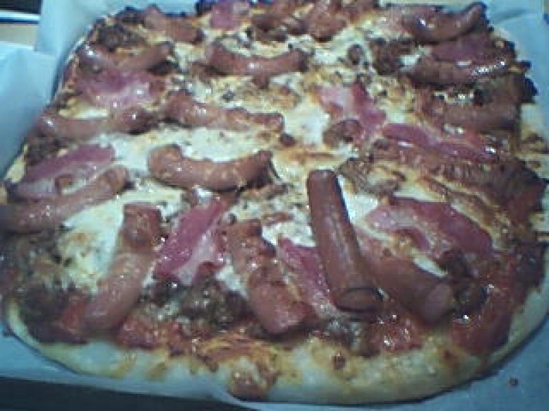 Pizza Med Oksekød - stort
