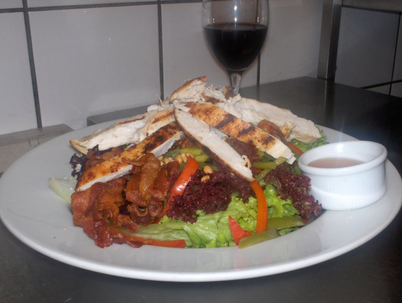 Blandet salat m/kylling - stort
