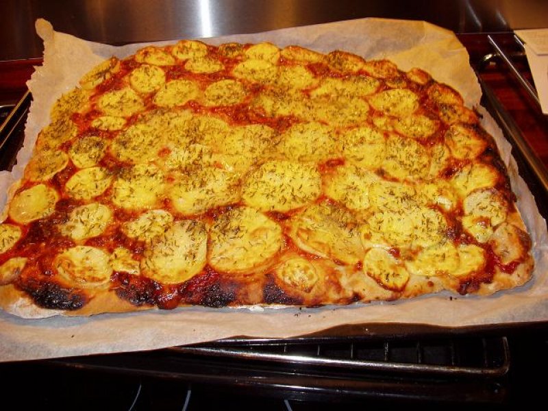 Kartoffelpizza - stort