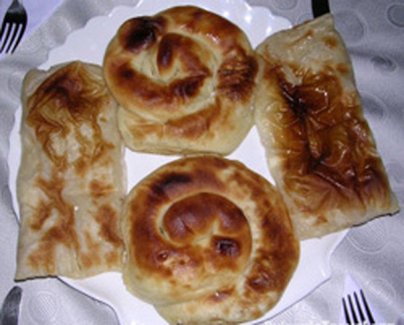 Banitsa (Bulgarsk) med feta Dobrudzja-Banitsa - stort