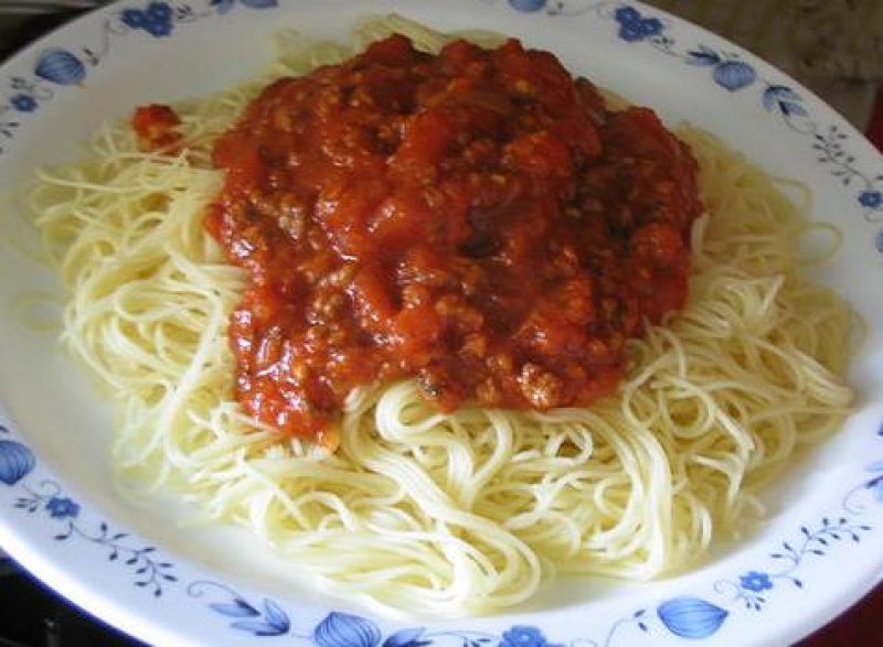 kødsovs i høj pande( til pasta eller spaghettii) - stort