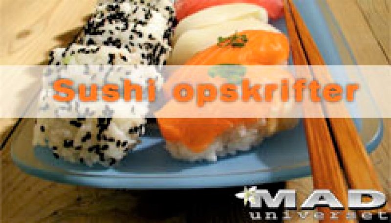Nigiri Sushi med kogte rejer - stort