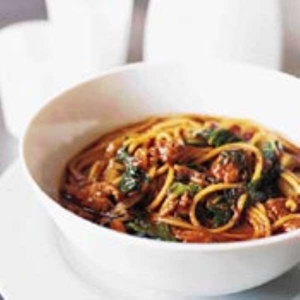 Hurtig karry suppe med nudler