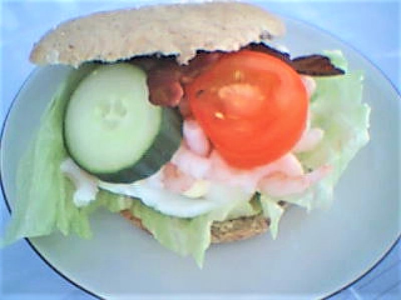 Frokostbolle med Æg & Rejer - stort